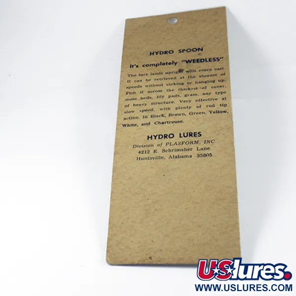 Hydro Lures Weedless Hydro Spoon, Blanc/Gris/Rouge, 14g, #3039