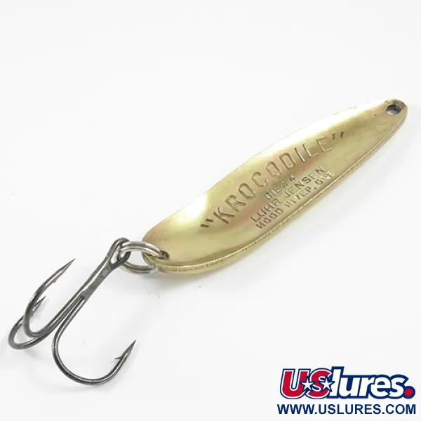 Luhr Jensen Krocodile Die #4 Cuillère, Laiton, 21g, Vintage, #3072