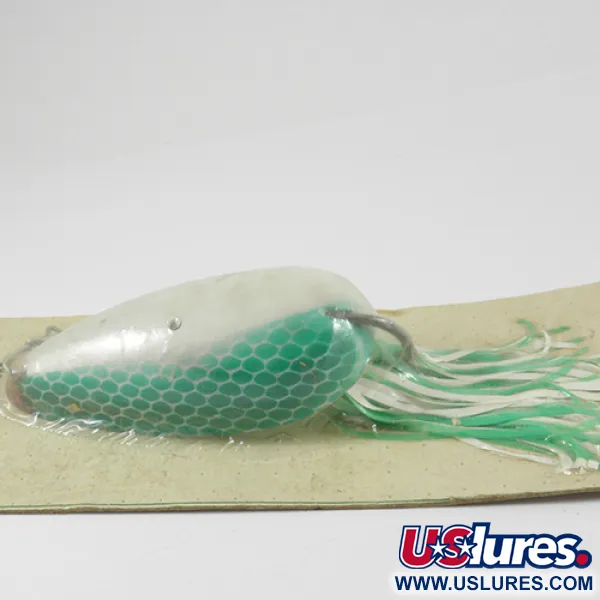 Hydro Lures Weedless Hydro Spoon Cuillère, Blanc/Vert, 17g, #3074