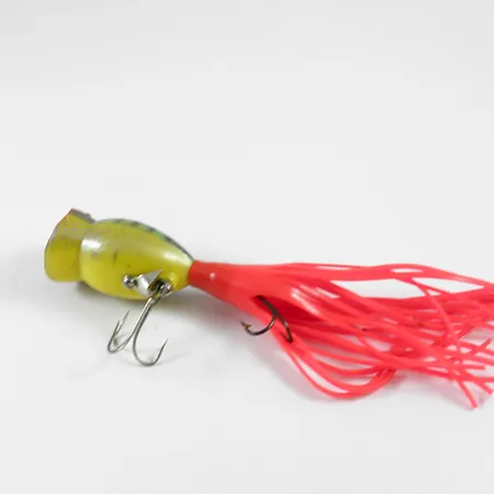 Fred Arbogast Hula Popper Leurre Surface, Fire Tiger, 8g, #3078