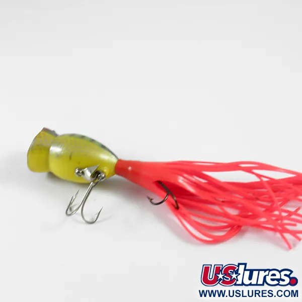 Fred Arbogast Hula Popper Leurre Surface, Fire Tiger, 8g, #3078