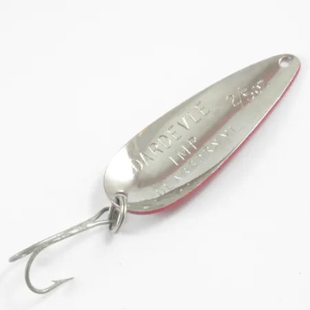 Dardevle Imp Cuillère, Rouge / Blanc / Nickel, 11g, Logo Rétro, #3107