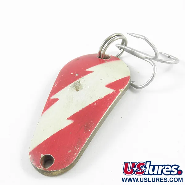 Boyle's Sunbeam Delux Wobbler Cuillère, Rouge/Blanc/Laiton, 9.5g, #3122