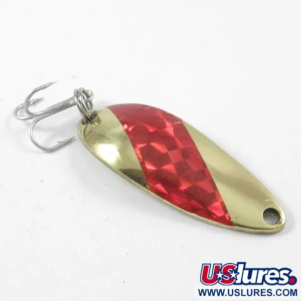 Luhr Jensen Little Jewel Cuillère, Or / Rouge, 9g, Vintage, #3174