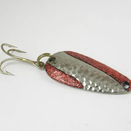 Nebco Tor-P-Do Cuillère, Argent martelé/rouge, 7g, #3208