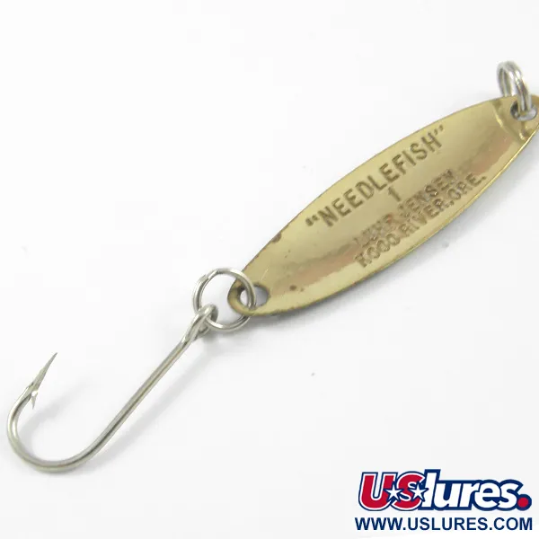 Luhr Jensen Needlefish 1 Cuillère, Vert/Jaune/Laiton, 2g, #3276