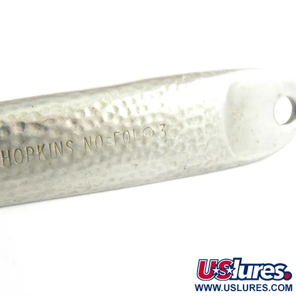 Hopkins No=Eql hammerd 3 Jig, Nickel martelé, 35g, Triple habillé, #3285