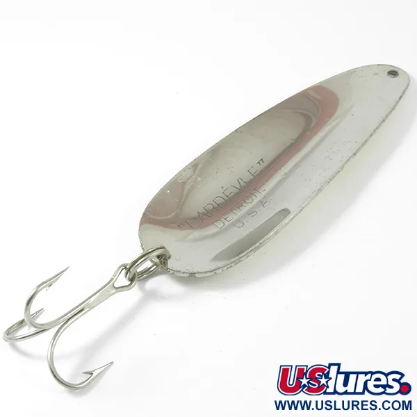 Cuillère Eppinger Dardevle, Ivory/Nickel, 28g, Marquage Detroit, #3344