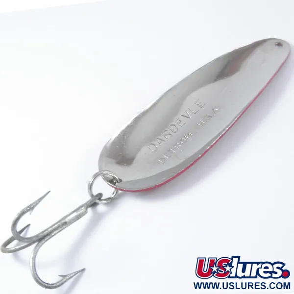 Eppinger Dardevle Cuillère, Rouge/Blanc/Nickel, 28g, Detroit, #3381