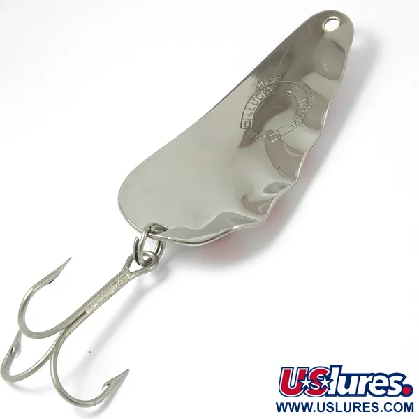 Lucky Strike Nickel Half Wave Cuillère, Nickel/Rouge/Blanc, 14g, #3400