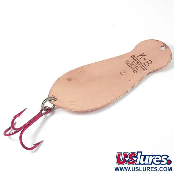 K-B Bait K-B Spoon 3 Cuillère, Cuivre, 25g, Triple Rouge, #3414
