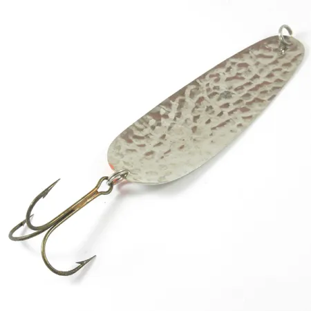 Acme Looter UV Cuillère de traîne, Argent martelé, 8g, UV Stripe, #3428