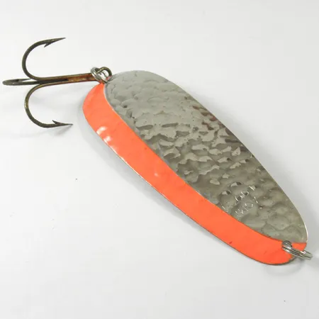 Acme Looter UV Cuillère de traîne, Argent martelé, 8g, UV Stripe, #3428