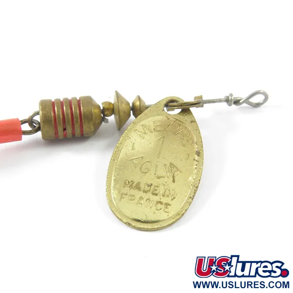 Mepps Aglia 1 Cuillère, Laiton, 3,5g, Anneaux rouges, #3454