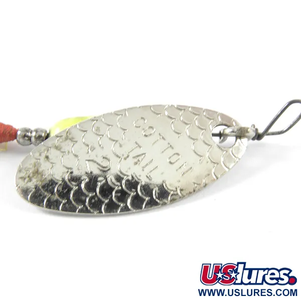 Cotton Cordell Cotton Tail Spinner, Nickel, 3.4g, Palette écaillée, #3458
