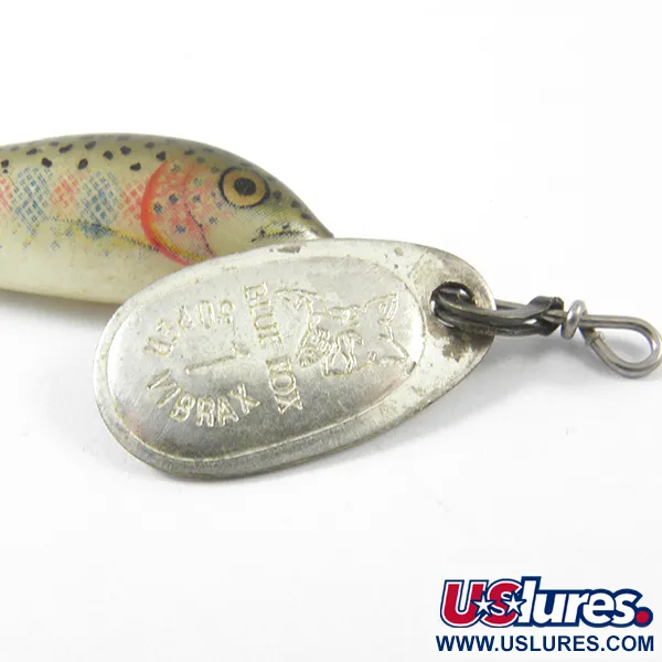 Blue Fox Vibrax Minnow Spin 1 Cuillère, Argent / Truite, 4g, #3462