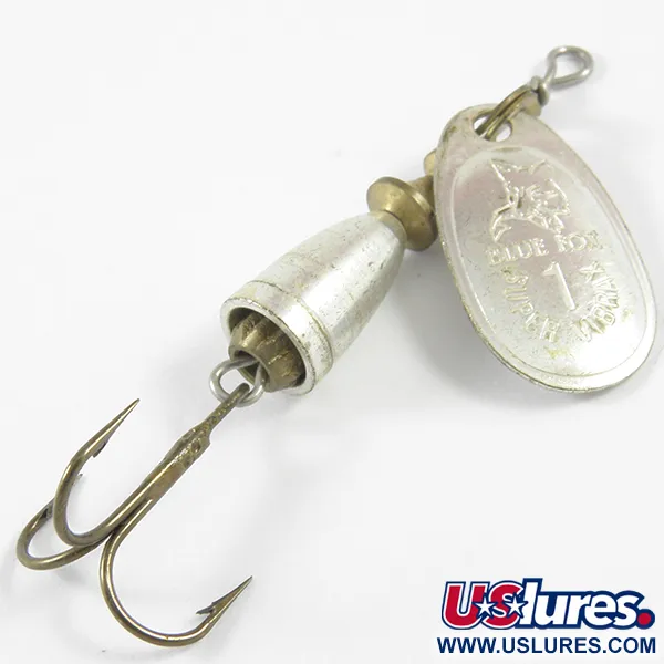 Blue Fox Super Vibrax 1 Cuiller, Argent, 4g, Corps Sonore, #3468