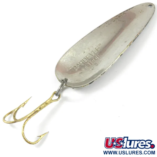 Dardevle (1950s) Detroit Cuillère, Noir/Blanc/Nickel, 28g, #3494