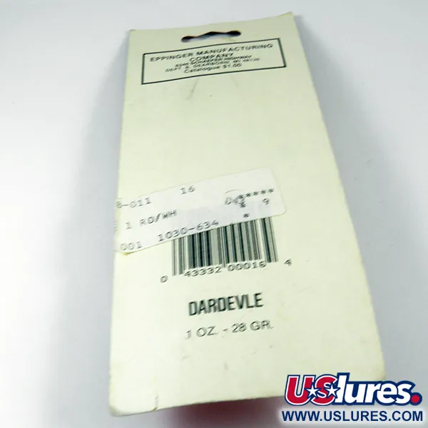 Eppinger Dardevle Cuillère, Rouge/Blanc/Nickel, 28g, Classique, #3538