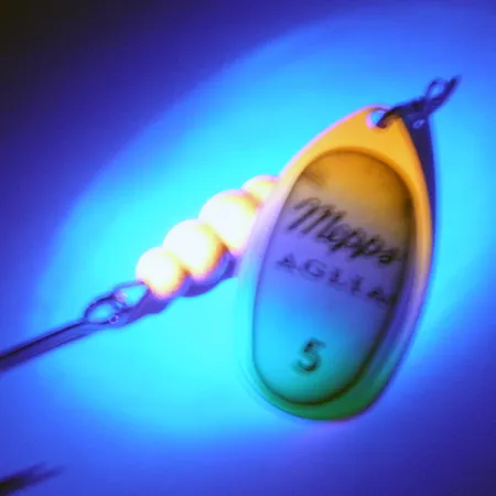 Mepps Aglia 5 Fluo UV Cuiller, Fluo UV, 14g, UV-réactif, #3568