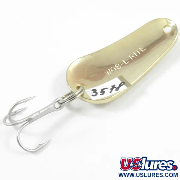 Acme Wob-L-Rite Cuillère, Or martelé, 7g, Vintage, #3578