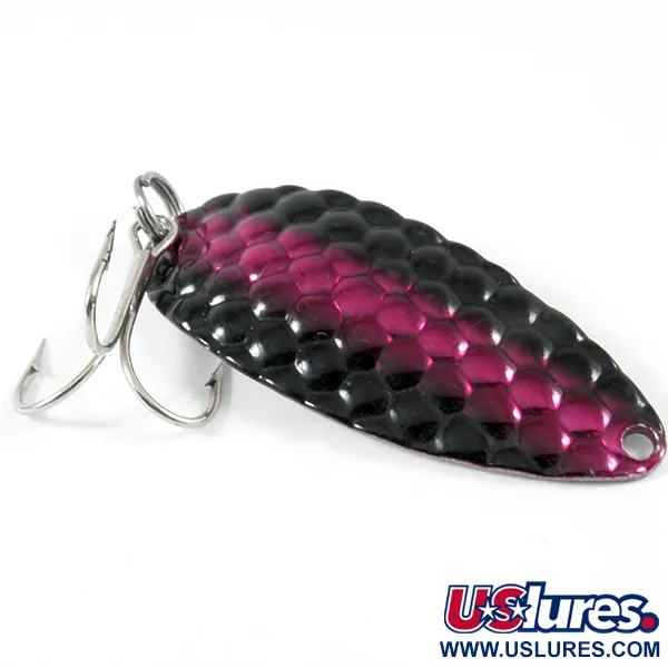 Acme Little Cleo Cuiller, Noir/Nickel/Violet, 11,5g, Martelée, #3582