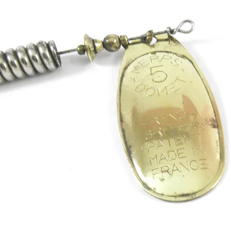 Mepps 5 Comet Mino Cuiller, Laiton, 18g, Leurre souple, #3586