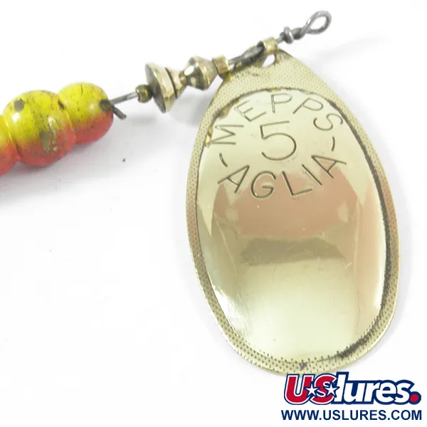 Mepps Aglia 5 Cuiller tournante, Laiton, 14g, Palette laiton, #3587