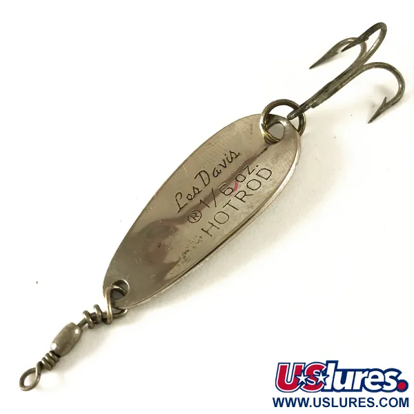 Luhr Jensen Les Davis Hotrod Cuillère, Nickel, 5g, Vintage USA, #3605