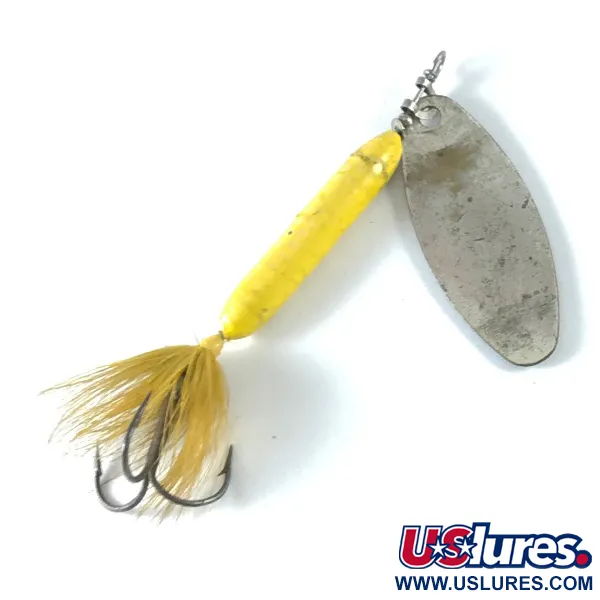 Worden’s Rooster Tail 6 Cuiller, Jaune, 15g, Queue en plumes, #3658