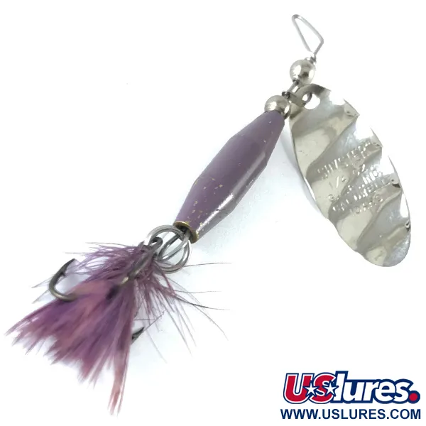 Glen Evans Shyster Spinner, Nickel / Violet, 7g, Triple plume, #3662