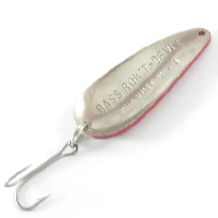 Dardevle Bass Rok'T-Devle Cuillère, Rouge/Blanc/Nickel, 20g, #3709
