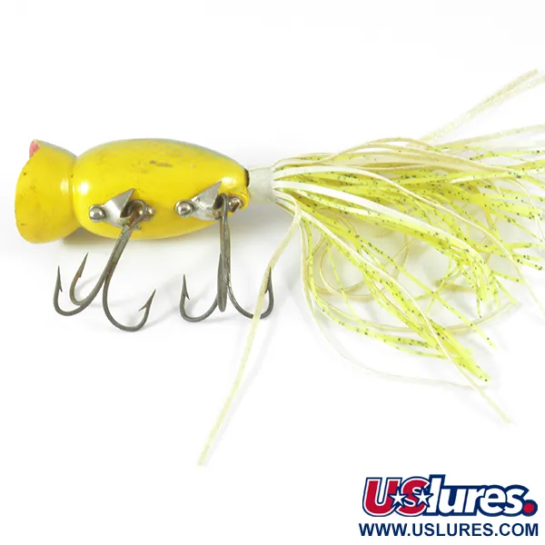 Fred Arbogast Hula Popper, Tiger, 14g, Jupe Caoutchouc, #3721