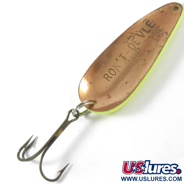 Eppinger Dardevle Rok't Imp UV Cuiller, Yellow/Copper, 21g, UV, #3757