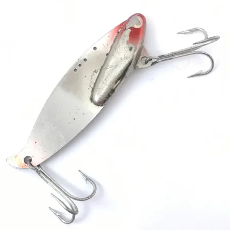 Heddon Sonar 435 Lame Vibrante, Nickel / Rouge, 35g, 3 Trous, #3794