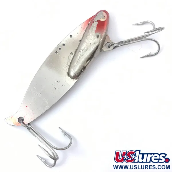 Heddon Sonar 435 Lame Vibrante, Nickel / Rouge, 35g, 3 Trous, #3794