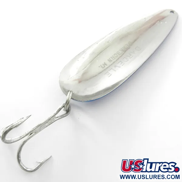 Eppinger Dardevle Cuillère, Nickel martelé / Bleu, 28g, #3823