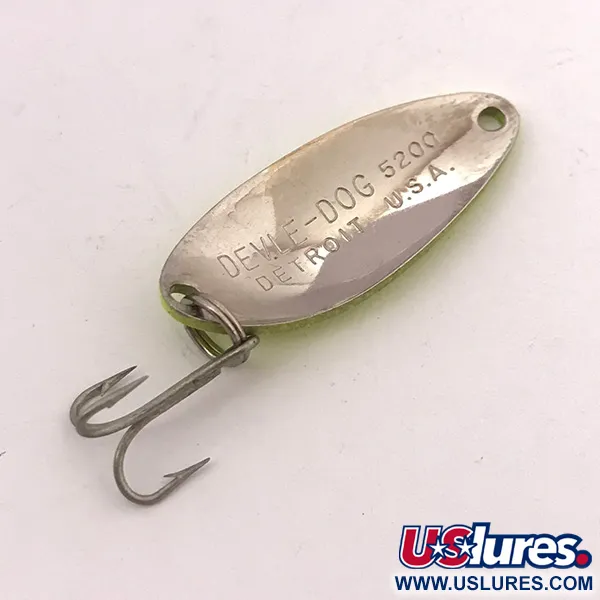 Dardevle Devle Dog 5200 Cuillère, Jaune Fluo, 7g, UV-actif, #3919