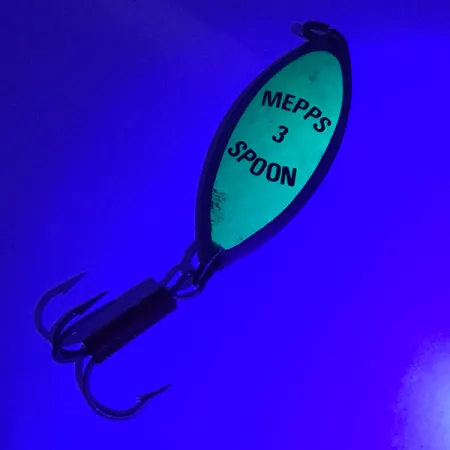 Mepps Spoon 3 Cuiller, Nickel/Vert, 13g, Adhésif prisme, #3921