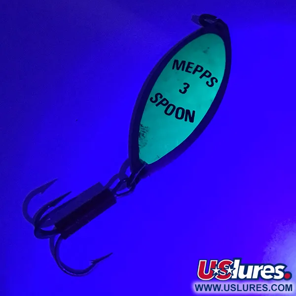 Mepps Spoon 3 Cuiller, Nickel/Vert, 13g, Adhésif prisme, #3921