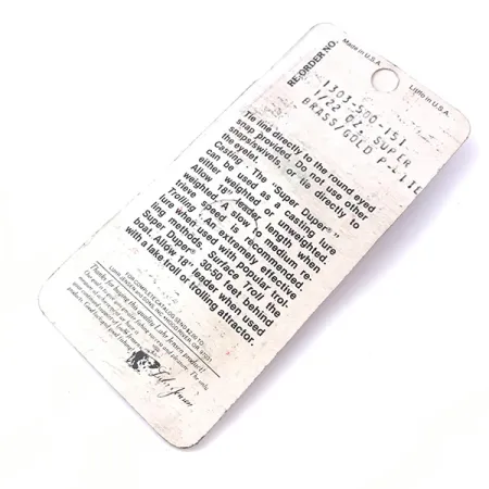 Luhr Jensen Super-Duper 500 Cuillère, Or / Rouge, 1,4g, Vintage, #3932