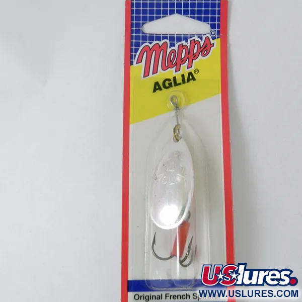 Mepps Aglia 4 Cuiller Tournante, Argent, 9.4g, Gaine Rouge, #3942