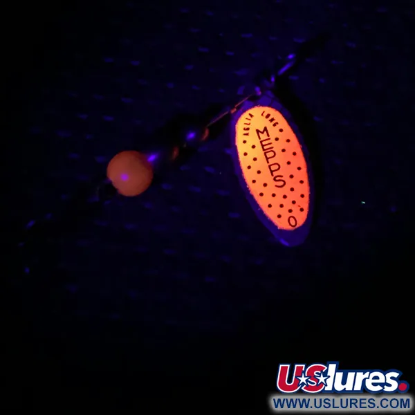 Mepps Aglia Long 0 UV Cuiller, Nickel/Orange, 2.6g, Effet UV, #3984