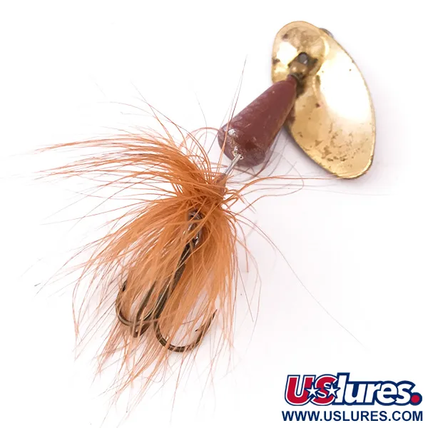 Yakima Bait Vibric Rooster Tail Cuillère, Or / Brun, 7g, Corps excentré, #3990
