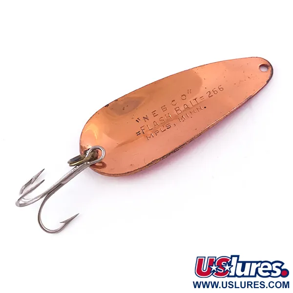 Nebco FlashBait 266 Cuillère, Cuivre/Rouge UV, 10g, Martelé, #3998
