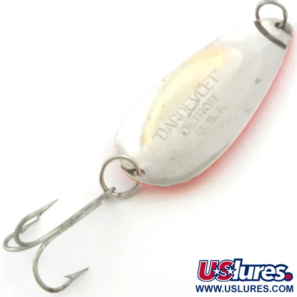 Dardevle Dardevlet Cuillère, Orange-Rouge/Nickel, 21g, UV, #4010