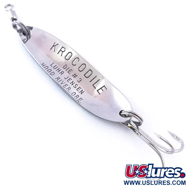 Luhr Jensen Krocodile Die #3 Cuiller, Frog/Nickel, 10g, Traîne, #4048
