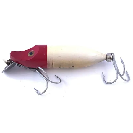 Heddon River Runt Poisson-Nageur, Rouge / Blanc, 12g, Bavette Métal, #4057