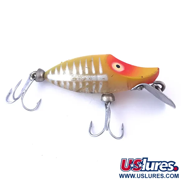 Heddon River Runt Poisson Nageur, Jaune, 6g, Bavette Métal, #4059
