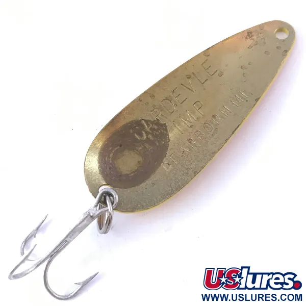 Eppinger Dardevle Imp Cuillère, Five of Diamonds, 11g, Laiton, #4062